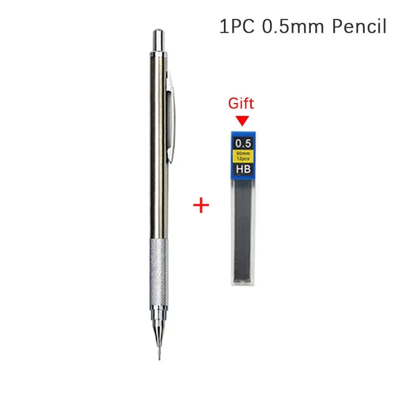 Full Metal Mechanical Pencil Set – 0.3/0.5/0.7/0.9/1.3/2.0mm