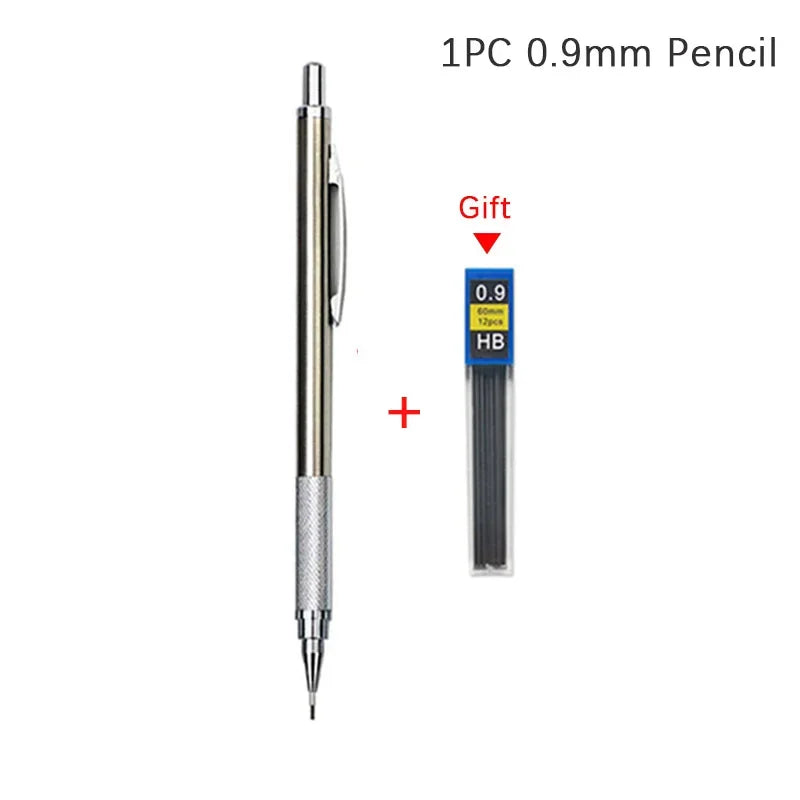 Full Metal Mechanical Pencil Set – 0.3/0.5/0.7/0.9/1.3/2.0mm
