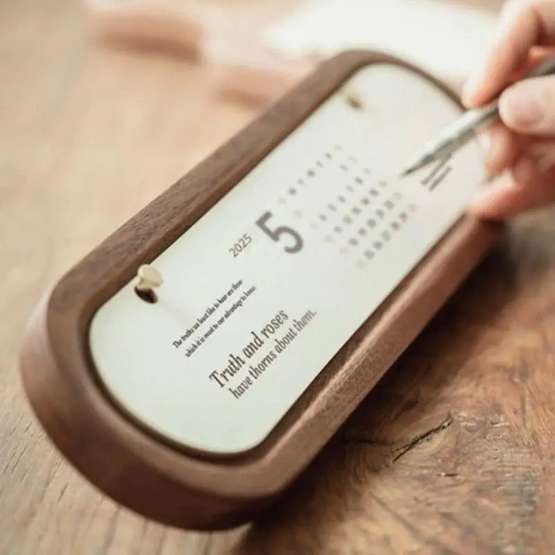 Wooden Desk Calendar 2025